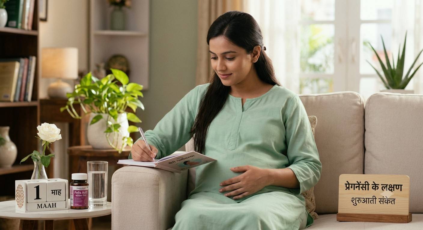 symptoms of pregnancy in first month in hindi